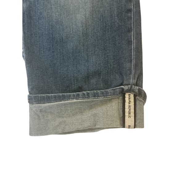 Banana Republic Stretch Denim Capri Jeans Cuffed Blue Size 14/33 - Picture 3 of 7
